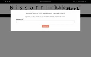 Biscotti and Kate Mack logo