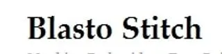 Blasto Stitch logo