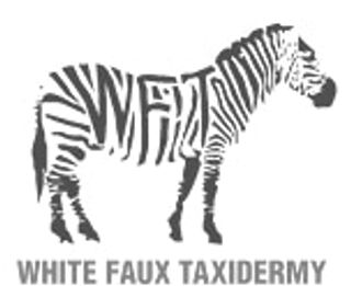 White Faux Taxidermy logo